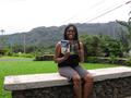 Premila outside the blue coral church